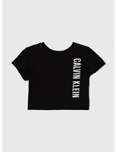 Dječja majica za plažu Calvin Klein Jeans boja: crna