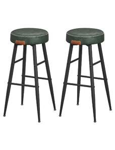 Eko barske stolice, set od dvije kuhinjske stolice visine 76,2 cm, šumsko zelene | VASAGLE