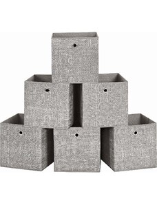 Set od 6 sklopivih kutija za odlaganje 30 x 30 x 30 cm, Taupe | SONGMICS