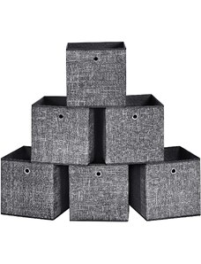 6 sklopivih kutija za odlaganje 30 x 30 x 30 cm | SONGMICS