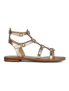 Kožne sandale Geox D SOZY S za žene, boja: zlatna, D45LXB 00077 C2005