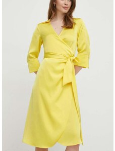 Haljina Joop! boja: žuta, mini, ravna