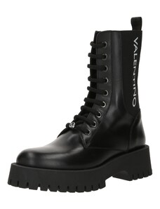 Valentino Shoes Gležnjače na vezanje 'Combat' crna / bijela
