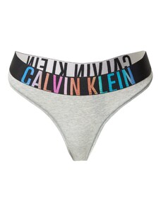 Calvin Klein Underwear Tanga gaćice 'Intense Power Pride' azur / siva melange / narančasta / crna