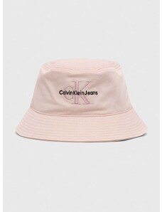 Pamučni šešir Calvin Klein Jeans boja: ružičasta, pamučni