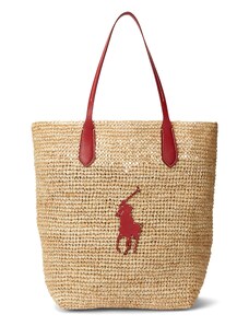 Polo Ralph Lauren Shopper torba bež / tamno crvena