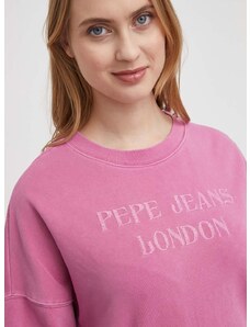 Dukserica Pepe Jeans za žene, boja: ružičasta, s aplikacijom