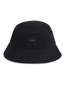 Dječji pamučni šešir BOSS boja: crna, pamučni