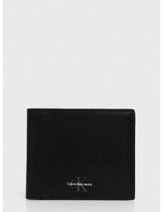Kožni novčanik Calvin Klein Jeans za muškarce, boja: crna