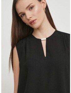 Bluza Calvin Klein za žene, boja: crna, bez uzorka