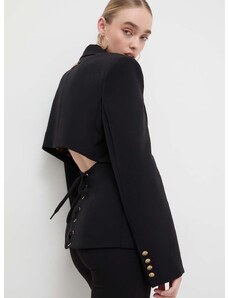 Sako Versace Jeans Couture boja: crna, jednoredno zakopčavanje, bez uzorka