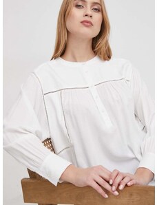 Bluza Pepe Jeans za žene, boja: bijela, s aplikacijom