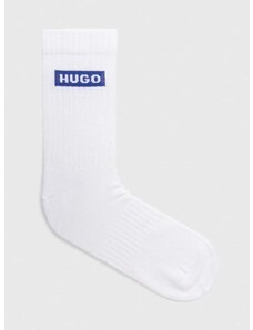 Čarape Hugo Blue 3-pack za muškarce, boja: bijela