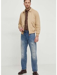 Pamučna jakna Pepe Jeans boja: bež, za prijelazno razdoblje