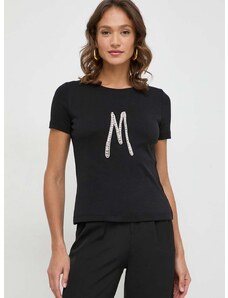 Pamučna majica Marciano Guess za žene, boja: crna