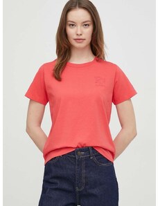 Pamučna majica Pepe Jeans za žene, boja: crvena