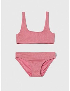 Dječji dvodijelni kupaći kostim Pepe Jeans LUREX SC BIKINI SET boja: ružičasta