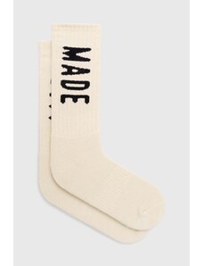 Čarape Human Made Hm Logo Socks za muškarce, boja: bež, HM27GD058