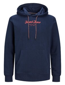 JACK & JONES Sweater majica 'HENRY' mornarsko plava / narančasta