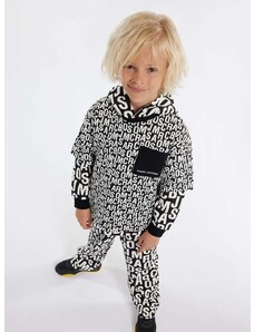 Dječja dukserica Marc Jacobs boja: crna, s kapuljačom, s uzorkom