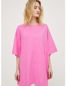 Pamučna majica 2NDDAY za žene, boja: ružičasta