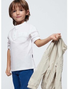Dječja majica dugih rukava Mayoral boja: bijela, bez uzorka