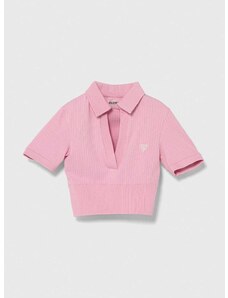 Majica kratkih rukava Guess za žene, boja: ružičasta