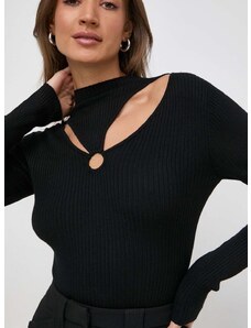 Pulover Morgan za žene, boja: crna, s poludolčevitom