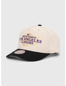 Kapa sa šiltom Mitchell&Ness NBA LOS ANGELES LAKERS boja: bež, s aplikacijom