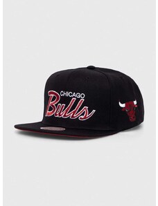 Kapa sa šiltom s dodatkom vune Mitchell&Ness NBA CHICAGO BULLS boja: crna, s aplikacijom