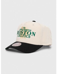 Kapa sa šiltom Mitchell&Ness NBA BOSTON CELTICS boja: bež, s uzorkom