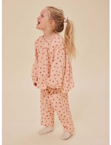 Dječje pamučne hlače Konges Sløjd boja: ružičasta, s uzorkom