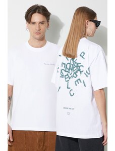 Pamučna majica Filling Pieces T-shirt Alphabet za muškarce, boja: bijela, s tiskom, 74405001901