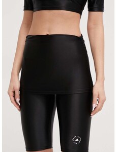 Kratke hlače adidas by Stella McCartney za žene, boja: crna, bez uzorka, visoki struk