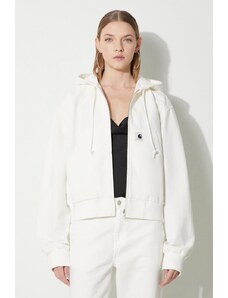 Traper jakna Carhartt WIP Amherst Jacket za žene, boja: bijela, za prijelazno razdoblje, oversize, I033151.D602