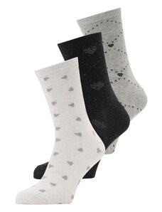 Women' Secret Čarape siva melange / crna / srebro / prljavo bijela