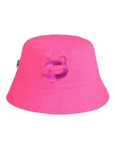 Dječji pamučni šešir Karl Lagerfeld boja: ružičasta, pamučni