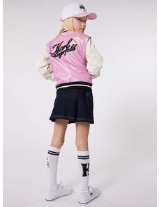 Dječja bomber jakna Karl Lagerfeld boja: ružičasta