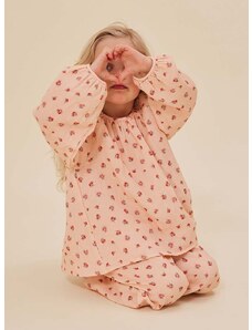 Dječja pamučna bluza Konges Sløjd boja: ružičasta, s uzorkom