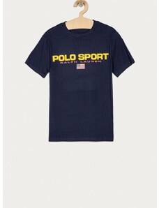Dječja majica kratkih rukava Polo Ralph Lauren boja: tamno plava