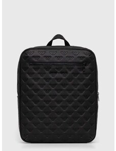 Kožni ruksak Emporio Armani za muškarce, boja: crna, veliki, bez uzorka, Y4O444 Y142V