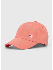 Pamučna kapa sa šiltom Champion boja: ružičasta, bez uzorka