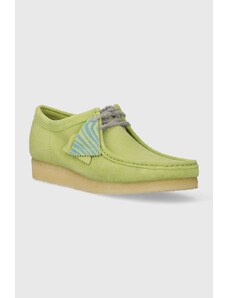 Cipele od brušene kože Clarks Originals Wallabee za muškarce, boja: zelena, 26175855