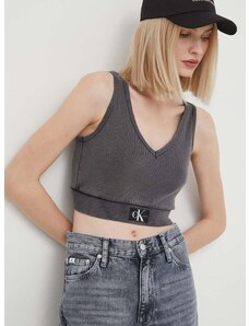 Top Calvin Klein Jeans za žene, boja: siva