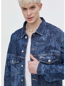 Traper jakna Tommy Jeans za muškarce, boja: tamno plava, za prijelazno razdoblje