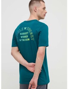 Majica kratkih rukava Under Armour Project Rock za muškarce, boja: zelena, s tiskom