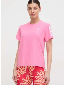 Majica kratkih rukava za trčanje adidas Performance Own the Run boja: ružičasta