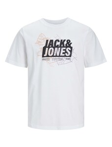 JACK & JONES Majica 'MAP' ljubičasta / narančasta / crna / bijela