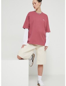Pamučna majica Kaotiko boja: ružičasta, bez uzorka