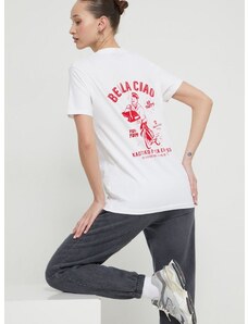 Pamučna majica Kaotiko boja: bijela, s tiskom